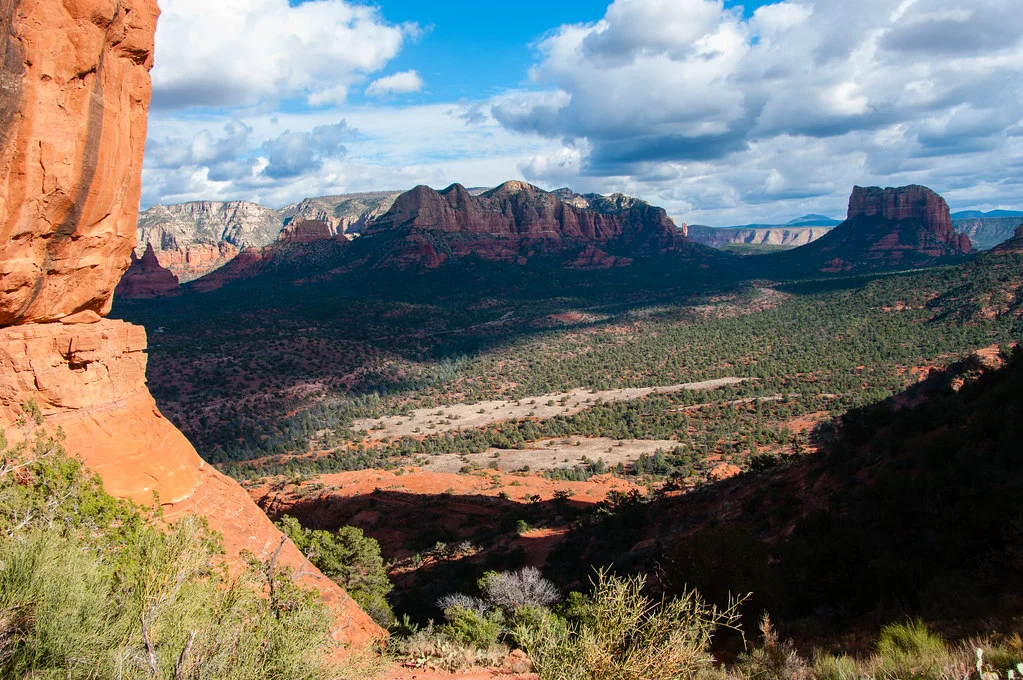 Red rock landscape seen from Cathedral Rock in Sedona